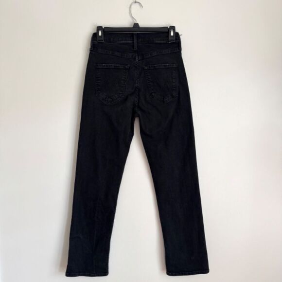 MOTHER High Waisted Rider Ankle Straight Leg Jeans- Not Guilty (Black) | Size 25 - Picture 4 of 10